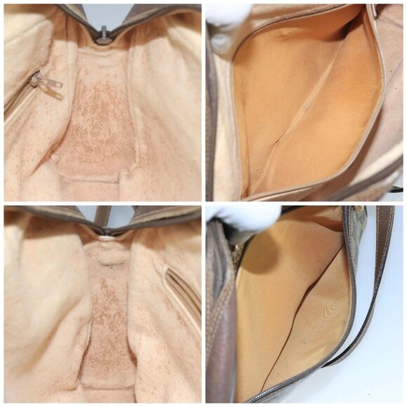 GUCCI GG Supreme Web Sherry Line Shoulder Bag PVC Beige 56 02 088 Auth 111361 - Picture 15 of 16